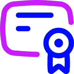 Document Certificate Icon from Flex Neon Set