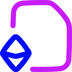 Document Smart Contract Icon from Flex Neon Set