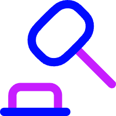 Justice Hammer Icon from Flex Neon Set