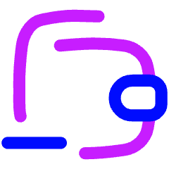 Wallet Remove Subtract Icon from Flex Neon Set