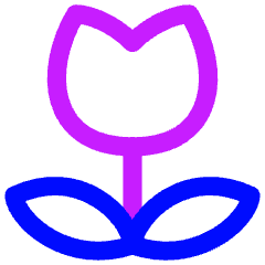 Potted Flower Tulip Icon from Flex Neon Set
