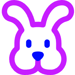 Rabbit Icon from Flex Neon Set