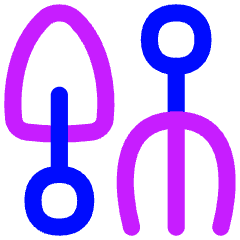 Shovel Rake Icon from Flex Neon Set