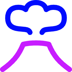 Volcano Icon from Flex Neon Set