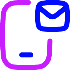 Phone Mail Icon from Flex Neon Set