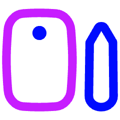 Phone Pen 2 Icon from Flex Neon Set