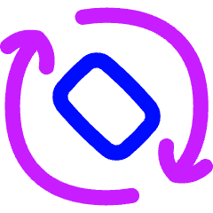 Phone Rotate Mobile Icon from Flex Neon Set