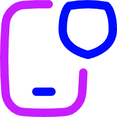 Phone Shield Icon from Flex Neon Set
