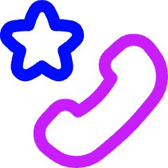 Phone Star Icon from Flex Neon Set