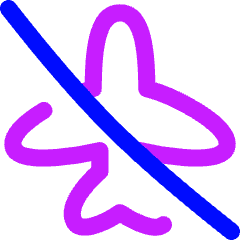 Airplane Disabled Icon from Flex Neon Set