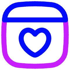 Browser Favorite Heart Icon from Flex Neon Set