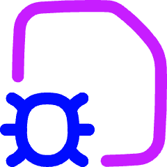 Bug Virus Document Icon from Flex Neon Set