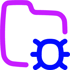 Bug Virus Folder Icon from Flex Neon Set