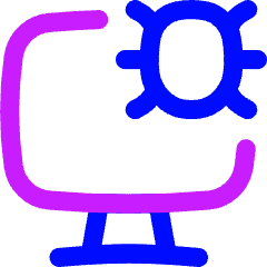 Bug Virus Monitor Icon from Flex Neon Set