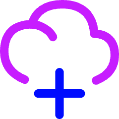 Cloud Add Icon from Flex Neon Set