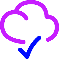 Cloud Check Icon from Flex Neon Set