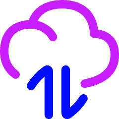 Cloud Data Transfer Icon from Flex Neon Set