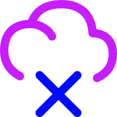 Cloud Delete Icon from Flex Neon Set
