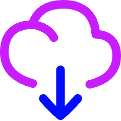 Cloud Download Icon from Flex Neon Set