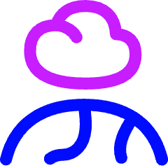 Cloud Globe Icon from Flex Neon Set