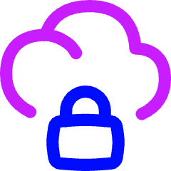 Cloud Lock Icon from Flex Neon Set