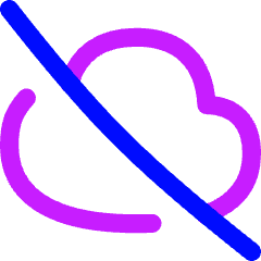 Cloud Off Icon from Flex Neon Set