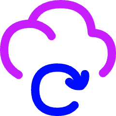 Cloud Refresh Icon from Flex Neon Set