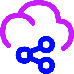 Cloud Share Icon from Flex Neon Set