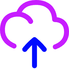 Cloud Upload Icon from Flex Neon Set