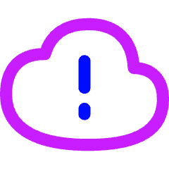 Cloud Warning Icon from Flex Neon Set