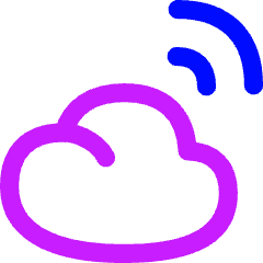 Cloud Wifi Icon from Flex Neon Set