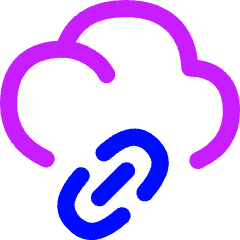 Insert Cloud Link Icon from Flex Neon Set