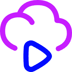 Insert Cloud Video Icon from Flex Neon Set