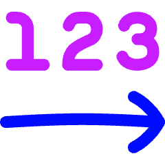 Steps Number Icon from Flex Neon Set