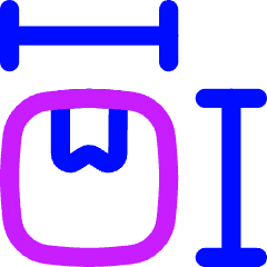 Package Dimension Icon from Flex Neon Set