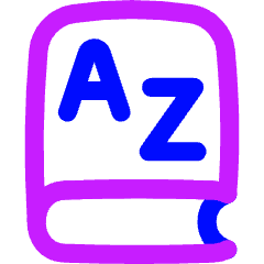 Dictionary Language Book Icon from Flex Neon Set