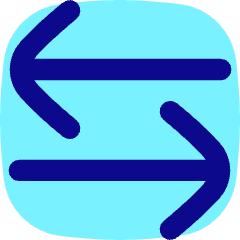 Line Arrow Transfer Horizontal Large 3 Icon from Flex Pop Set