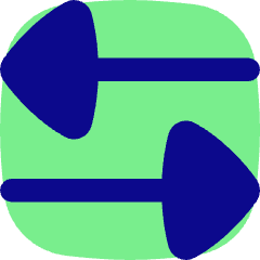 Triangle Arrow Transfer Horizontal Large 3 Icon from Flex Pop Set