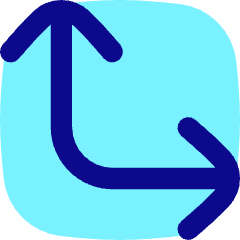 Line Arrow Bottom Left Corner Large Icon from Flex Pop Set