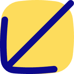 Line Arrow Diagonal Bottom Left Large Icon from Flex Pop Set