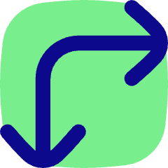 Line Arrow Top Left Corner Large Icon from Flex Pop Set
