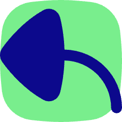Triangle Arrow Bend Up Left Large Icon from Flex Pop Set