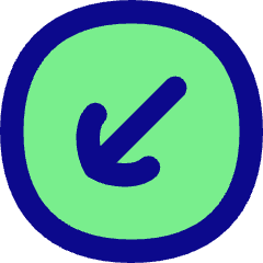 Line Arrow Diagonal Bottom Left Circle Icon from Flex Pop Set