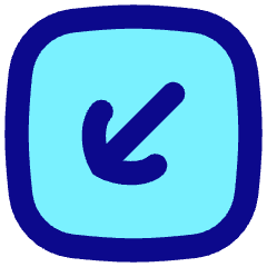 Line Arrow Diagonal Bottom Left Square Icon from Flex Pop Set