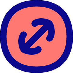 Line Arrow Diagonal Circle 1 Icon from Flex Pop Set