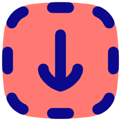 Line Arrow Down Dashed Square Icon from Flex Pop Set