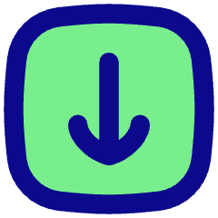 Line Arrow Down Square Icon from Flex Pop Set