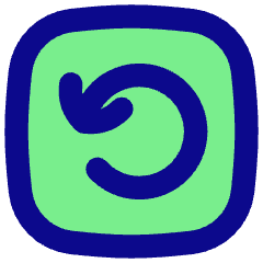 Line Arrow Rotate Left Square Icon from Flex Pop Set