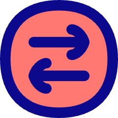 Line Arrow Transfer Horizontal Circle 2 Icon from Flex Pop Set