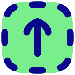 Line Arrow Up Dashed Square Icon from Flex Pop Set